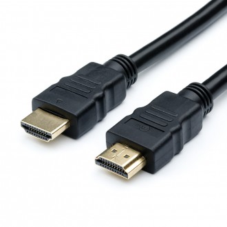 Стандартный кабель HDMI-HDMI от Atcom длинной 1,5 метра:
- позолоченные разъемы;. . фото 2