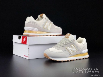 Жіночі кросівки New Balance 574 бежеві. Кроссовки женские бежевые New Balance 57