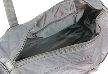 Уценка! Стильная кожаная дорожная сумка со вставками из эко кожи 40L Convey темн. . фото 9
