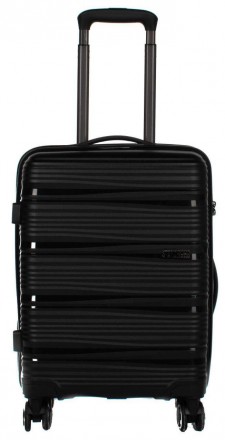 Средний ударопрочный пластиковый чемодан из поликарбоната 65L Horoso черный S107. . фото 2