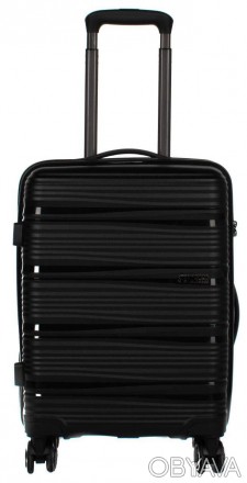 Средний ударопрочный пластиковый чемодан из поликарбоната 65L Horoso черный S107. . фото 1