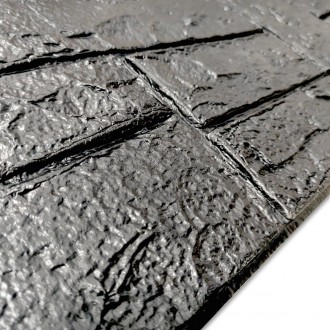 Самоклеюча 3D панель камінь чорний 1115х300х11мм (197)
Декоративні 3D панелі на . . фото 6