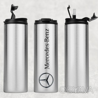Металлическая термокружка с логотипом Mercedes– универсальный подарок настоящему. . фото 1