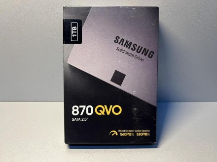 
Твердотельный SSD накопитель Samsung 870 QVO 1 ТБ SATA MZ-77Q1T0 НОВЫЙ!!! 
870 . . фото 2