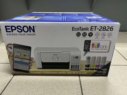 
Epson EcoTank ET-2826 струйный принтер НОВЫЙ!!!
Струйный принтер может печатать. . фото 7