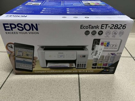 
Epson EcoTank ET-2826 струйный принтер НОВЫЙ!!!
Струйный принтер может печатать. . фото 6