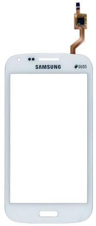 Тачскрін (Сенсорне скло) для смартфона Samsung Galaxy Core Duos GT-I8262 білий. . фото 3