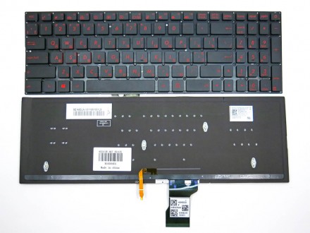 Клавиатура подходит к ноутбукам:
ASUS N501 N501J N501JW N501V N501VW N501JM Q551. . фото 2