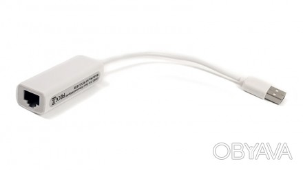 Kабель PowerPlant USB - Ethernet RJ45, 15cm используется для подключения портати. . фото 1