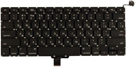 Клавіатура для ноутбука Apple MacBook Pro (A1278) Black, (No Frame), RU (горизон. . фото 2