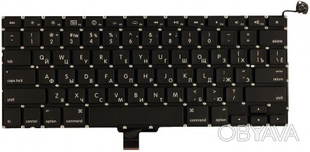 Клавіатура для ноутбука Apple MacBook Pro (A1278) Black, (No Frame), RU (горизон. . фото 1