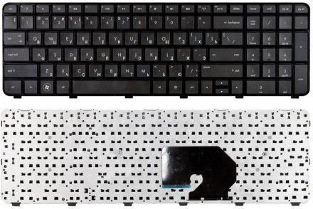 Клавіатура для ноутбука HP Pavilion DV7-6000 Black, (Black Frame) RU Совместимос. . фото 4