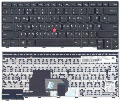 Клавіатура для ноутбука Lenovo ThinkPad (E450) із вказівником (Point Stick), Bla. . фото 4