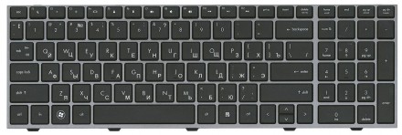 Клавіатура для ноутбука HP ProBook 4540s, 4545s, 4730s Black, (Gray Frame) UA Со. . фото 2