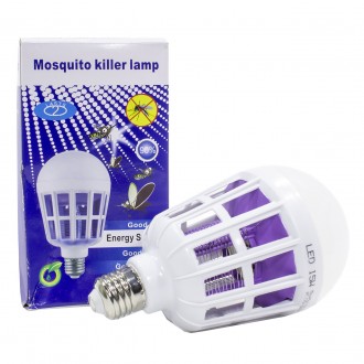 Лампа светодиодная антимоскитная против комаров отпугиватель от москитов уничтож. . фото 9