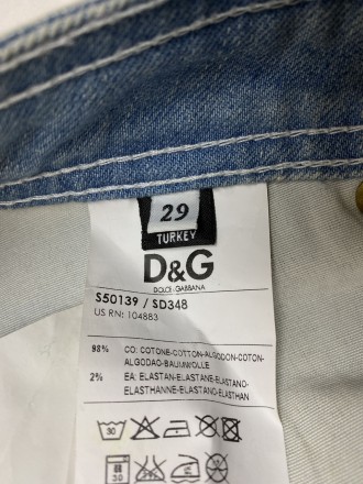  
Джинсы D&G, св. синие, Разм W29, Хор сост
 
Качественные, стильные джинсы
Есть. . фото 9