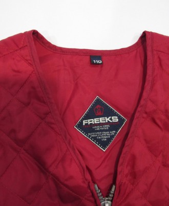 Куртка жилет детская Freeks, 110, стеганая, красная, Оч хор сост! 
Качественная,. . фото 4