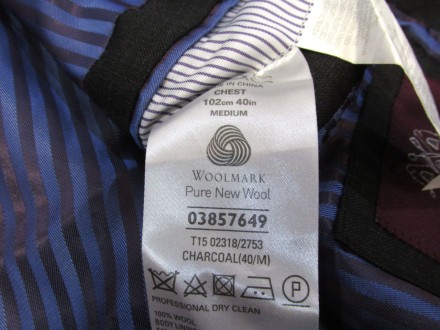 Пиджак M&S Sartorial, 40in, Mediun, серый, Шерсть, Как Новый! 
Размер: M
Cостав:. . фото 10