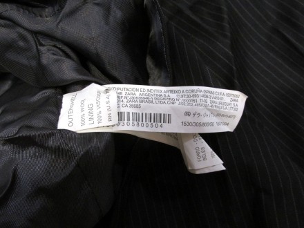 Пиджак Zara Man, 50 (L), Wool, Как Новая!
Размер: 50 (L)
Cостав: 100% wool linin. . фото 10