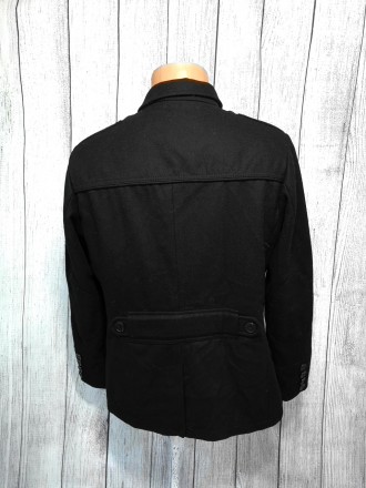 Пальто стильное H&M, шерсть, качественный, черный, Отл сост! (разм 50, L)
Размер. . фото 4