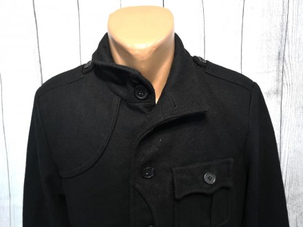 Пальто стильное H&M, шерсть, качественный, черный, Отл сост! (разм 50, L)
Размер. . фото 3