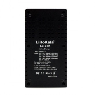 LiitoKala Lii-202 – універсальний зарядний пристрій для Ni-Mh, Ni-Cd, Li-Ion та . . фото 4