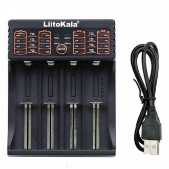 Зарядний пристрій LiitoKala Lii-402, POWER BANK, 4Х-18650, АА, ААА Li-Ion, LiFeP. . фото 4