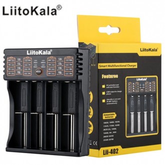 Зарядний пристрій LiitoKala Lii-402, POWER BANK, 4Х-18650, АА, ААА Li-Ion, LiFeP. . фото 2