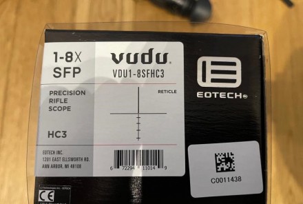 Оптический прицел EOTECH VUDU 1-8х24 SFP
Прицельная сетка Vudu 1-8X24 находится . . фото 3