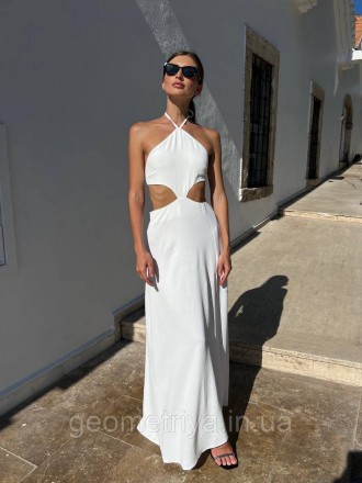 
Длинное платье с отрытой спиной белого цвета
Параметры: 
S: грудь свободна на з. . фото 11