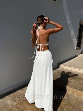 
Длинное платье с отрытой спиной белого цвета
Параметры: 
S: грудь свободна на з. . фото 5
