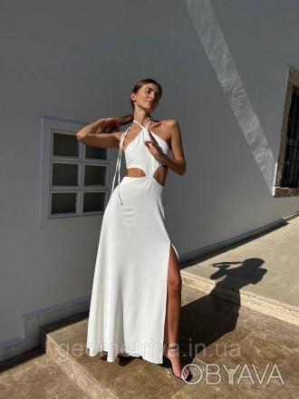 
Длинное платье с отрытой спиной белого цвета
Параметры: 
S: грудь свободна на з. . фото 1