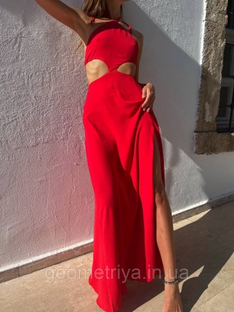 
Длинное платье с отрытой спиной красного цвета
Параметры: 
S: грудь свободна на. . фото 9