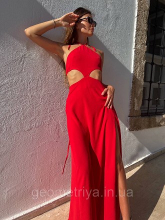 
Длинное платье с отрытой спиной красного цвета
Параметры: 
S: грудь свободна на. . фото 8