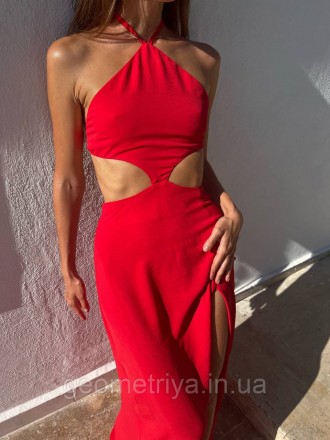
Длинное платье с отрытой спиной красного цвета
Параметры: 
S: грудь свободна на. . фото 5