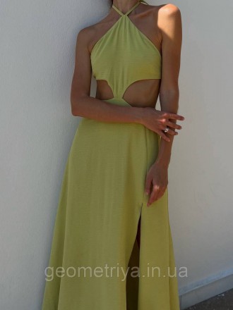
Длинное платье с отрытой спиной салатового цвета
Параметры: 
S: грудь свободна . . фото 7