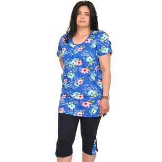
Відмінні жіночі трикотажні комплекти на літо складаються із стильної блузки-тун. . фото 2