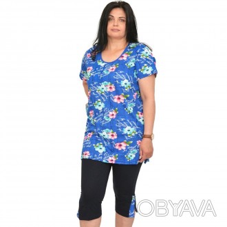 
Відмінні жіночі трикотажні комплекти на літо складаються із стильної блузки-тун. . фото 1