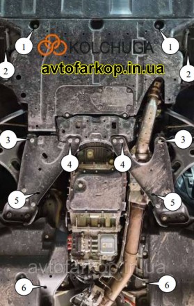 Защита двигателя для автомобиля:
Subaru Forester 5 SK (2018-) Кольчуга
	
	
	Защи. . фото 3