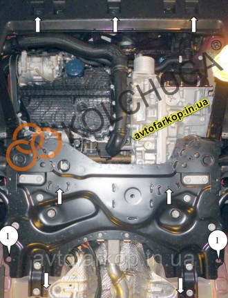 Защита двигателя для автомобиля:
Peugeot 5008 (2016-) Кольчуга
	
	
	Защищает дви. . фото 3