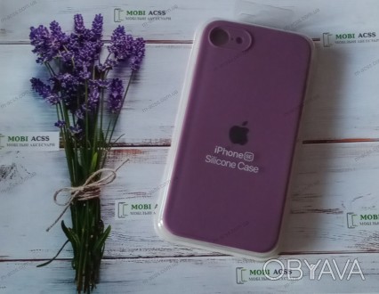 
Силиконовый чехол iPhone SE фиолетового цвета: идеальная защита для вашего теле. . фото 1