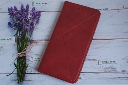 
Чудесный красный кожаный чехол для Xiaomi Redmi Note 7 с магнитом и подставкой . . фото 2