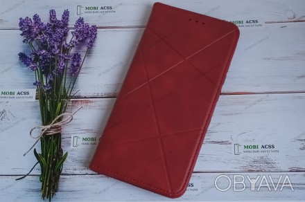 
Чудесный красный кожаный чехол для Xiaomi Redmi Note 7 с магнитом и подставкой . . фото 1