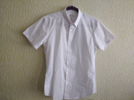 Белая мужская рубашка с коротким рукавом, р.С, Smog, Бангладеш .
ПОГ 49 см.
ПО. . фото 7