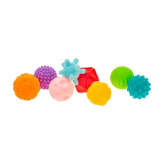 Набор из 8 мягких резиновых сенсорных шариков от бренда akuku познакомит вашего . . фото 4