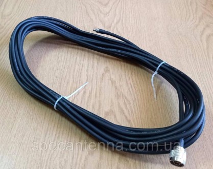 Перехідник кабель N-male — SMA-female 10 м.Характеристики:
Роз'єм 1: N-male (тат. . фото 2