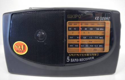 Радиоприёмник Kipo KB-308 AC ― идеальный для отдыха на природе. Компактные разме. . фото 2