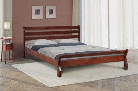 Кровать Шарм Кровать двуспальная из коллекции "Элегант", произведена из массива . . фото 2