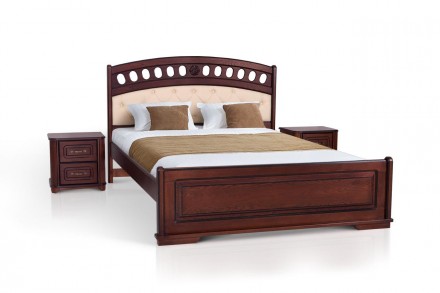 Кровать двуспальная Фелиция 160 х 200 см (темный орех с патиной) Кровать Фелиция. . фото 3