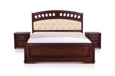 Кровать двуспальная Фелиция 160 х 200 см (темный орех с патиной) Кровать Фелиция. . фото 4